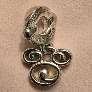 Disney Silver Necklace with Intricate Swirl Design